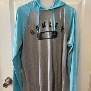 Oakley Blue and Gray Hoodie